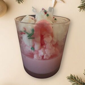 Peppermint 18oz peppermint candle with candy cane center non toxic NIB